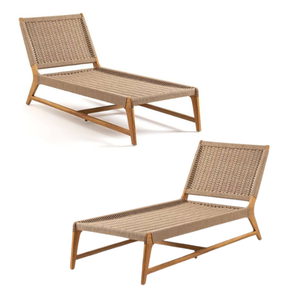 Chaise longue d'extérieur scandinave moderne, chaise de plage, mobilier de jardin - Product Image 5