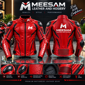 Chaqueta de Motociclismo de Cuero para Hombre, Transpirable, Protectora, de Piel de Canguro Premium - Product Image 4