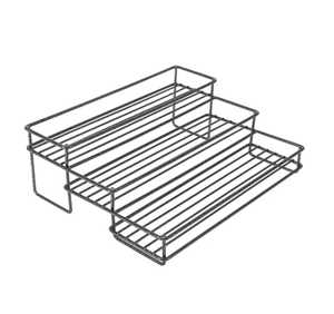 3 Tier Expandable Metal Spice Rack Step Shelf Organizer Seasoning Jar Countertop <b>Storage</b> Stand Holder for <b>Kitchen</b> Pantry - Product Image 1