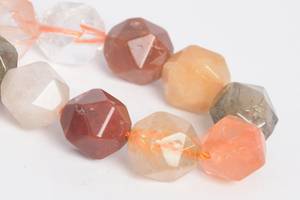 ลูกปัดควอตซ์รูทิเลเต็ดขนาด 7-8 มม. ทรงดาวเจียระไน ลูกปัดพลอยแท้ธรรมชาติแบบครึ่งเส้น ลูกปัดแบบหลวม มีตัวเลือกแบบขายเป็นชุดใหญ่ - Product Image 4