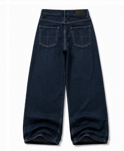 Jeans en denim délavé coupe droite ample pour hommes, qualité supérieure, personnalisables, printemps, décontracté, confortable, prix bas, 100% denim - Product Image 3