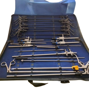 Stainless Steel Laparoscopy <b>Instrument</b> Set With Forceps And Scissors Complete Kit Silver <b>Laparoscopic</b> <b>Instrument</b> Set - Product Image 5