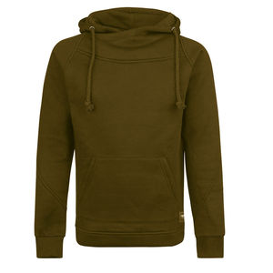 <b>Men's</b> <b>Navy</b> Blue Hooded Sweatshirt Regular Fit Cotton <b>Fleece</b> Casual Autumn Wear - Product Image 2