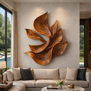 Arte Mural Abstracto Tallado a Mano en Madera Sólida, Estilo Art Deco, Ecológico, de Alta Calidad, para Regalos de Inauguración y Aniversario - Product Image 2