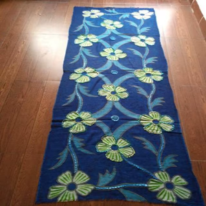 Authentic Merino Wool Hand Printed Emb Shawl Elegant Long All Seasons <b>Wrap</b> Windproof Sweat-Wicking Breathable Gift for Her - Product Image 3