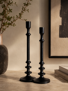 Premium Modern <b>Black</b> Aluminum Eco-Friendly Durable <b>Candlestick</b> <b>Holder</b> Home & Wedding Decor Tabletop Candle Stand - Product Image 5