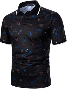 Camisetas de Golf Personalizadas al por Mayor para Hombre, Impresas, Transpirables, de Algodón, que Absorben la Humedad, Ropa Deportiva, Servicio OEM - Product Image 3