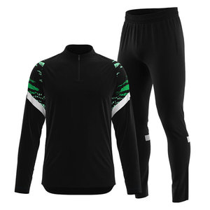 Wearpex Custom Cotton Breathable Fleece Winter Sports Unisex <b>Track</b> Suit <b>Jacket</b> Elastic Waist Side Pockets for Soccer Team - Product Image 1