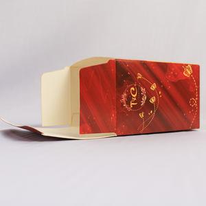 Wholesale Customized <b>Red</b> <b>Gift</b> Paper <b>Box</b> Ivory Card Board Folding <b>Gift</b> Packaging with Matt Lamination Printing - Product Image 3