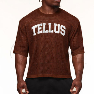 Lightweight Oversized Solid Mesh T-<b>Shirt</b> for Men-Quick Dry Breathable <b>100</b>% <b>Polyester</b> Trendy New Arrival - Product Image 1