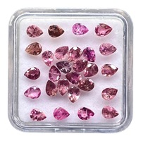 Natürlicher Rubellit Rosa Turmalin Birnenförmiger Edelstein 4mm 3mm Rosa Stein Lose Edelsteine Großhandelspreis Mengenrabatt für Schmuckherstellung