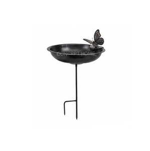 Adorno de Metal Negro con Forma de Mariposa para Jardín, Decoración para Baño de Pájaros, Decoración de Naturaleza para Exteriores - Product Image 1