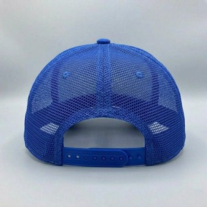 Casquette de baseball unisexe décontractée pour l'extérieur, style trucker, en maille bleue et rose, avec logo brodé, ajustable, 6 panneaux, qualité supérieure - Product Image 3
