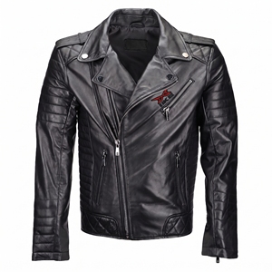 HIKE IMPEX <b>Summer</b> Protective 240g Leather <b>Motorcycle</b> Auto Racing <b>Jacket</b> Anti-Fall Airbag Vest Quick Dry Seamless Fusing - Product Image 1