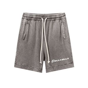 Men's Knee Length High Street Mid-Rise Eco-Friendly Breathable Terry Casual Shorts 100% Cotton Washed <b>Elastic</b> Waist Summer - Product Image 2