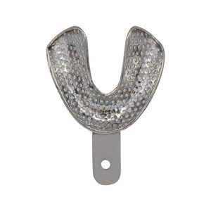 Juego Profesional de Bandejas Metálicas para Impresiones Dentales |   Bandejas Dentales Perforadas de Acero Inoxidable Extra Grandes, Par Superior e Inferior - Product Image 6