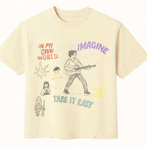 T-shirt graphique streetwear personnalisé 100% coton OEM, imprimé doodle rouge, manches courtes, coupe ample, t-shirt graphique streetwear pour femmes - Product Image 6