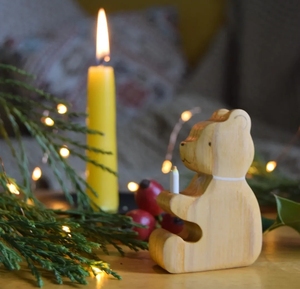 Ours en bois artisanal fait main, jouet pour bébé, best-seller, pour le plaisir des enfants, animal personnalisé, écologique - Product Image 1