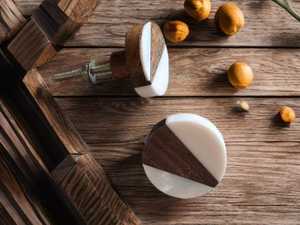 Poignées de porte rondes en bois, design moderne artisanal, pour la décoration intérieure, la salle de bain, l'entrée, la table, la maison - Product Image 3