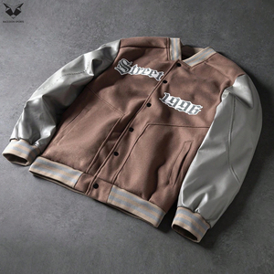 2026 Wholesale Sportswear New Design Multi-Color Varsity Jacket Custom Contrast Sleeves Breathable Baseball Letterman Jacket - Product Image 2