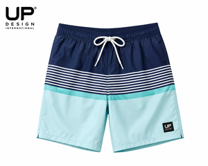 Men's Quick Dry Beach <b>Shorts</b> Swim Trunks Striped Board <b>Shorts</b> Custom Polyester Swimwear Summer Beachwear OEM ODM Wholesale - Product Image 1