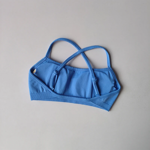 Soutiens-gorge de sport sans couture anti-choc pour femme, avec dos élégant, hauts de yoga, tops courts de sport, tenue de fitness avec effet froncé aux fesses - Product Image 5