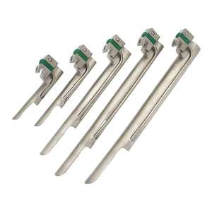 ชุดกล้องส่องตรวจกล่องเสียงแบบไฟเบอร์ออปติกดีลักซ์ 9 ใบมีด (แบบตรงและแบบโค้ง) ด้ามจับ LED 2 ดวง เครื่องมือผ่าตัดเหล็ก ได้รับการรับรองมาตรฐาน CE SurgiRight - Product Image 3