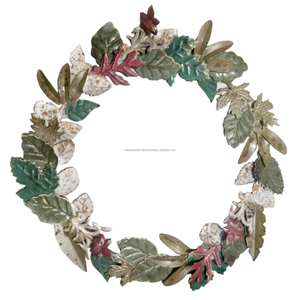 Flower and Leafs Design Decorative Wreath for Spring All Seasons Indoor Wedding Wall Window Decoration - Product Image 2