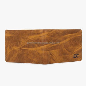 กระเป๋าสตางค์ผู้ชายหนังแท้สีแทนหรูหราแบบพับสองพับได้มี RFID ป้องกันการโจรกรรมคุณภาพสูงออกแบบได้ตามต้องการ - Product Image 3