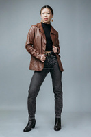 Veste en cuir pour femme, best-seller, élégante, de haute qualité, respirante, en toile tricotée, imperméable, coupe-vent, réversible, personnalisable