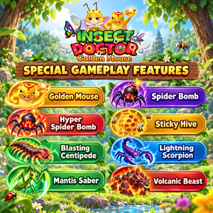 ชุดเกมยิงปืนอาร์เคด VGAME Insect Doctor Golden Mouse 5.6 สำหรับตู้เกมส์ 4 6 8 10 ผู้เล่น - Product Image 2