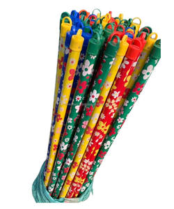 Vietnamese PVC-Coated 100% Eucalyptus Wood <b>Mop</b> <b>Stick</b> Flower Design Best Price Household Cleaning Broom Handle Incense Diffuser - Product Image 1
