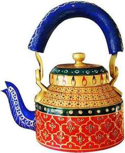 Bouilloire à thé en cuivre gravée motif floral, pot à café et à eau fait main, théière pour cuisine, restaurant, usage domestique et options cadeaux - Product Image 6