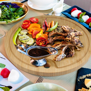 Planches à découper rondes en bambou naturel à prix avantageux pour la cuisine, plateau de service pour légumes, en provenance du Vietnam - Product Image 4