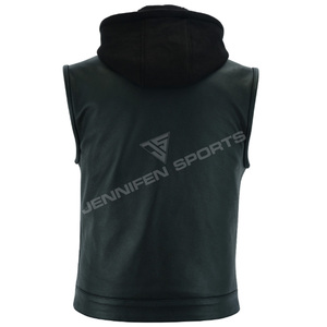 Chaleco de Cuero para Motocicleta con Capucha para Hombre, Protección Corporal, Chaleco de Cuero de Moda para Hombre, Nuevo para Otoño - Product Image 5