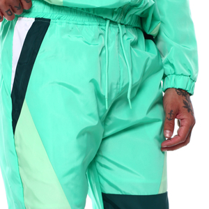 Chándal Deportivo para Hombre, Color Verde Menta, con Bloques de Color, Capucha, Manga Larga, Cortavientos, Ligero, de Poliéster, para Primavera, Estilo Casual - Product Image 6