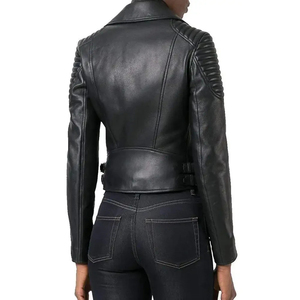 Veste bomber en cuir véritable pour femme Jimieson Apparel, sur mesure, taille plus, hiver, coupe-vent, rembourrage en polyester, fermeture éclair - Product Image 5