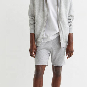 Ensemble de survêtement pour homme avec broderie personnalisée, chemise et casquette jacquard, ensemble court, streetwear, coton, 2 pièces, shorts de survêtement - Product Image 1