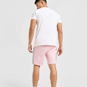 Ensemble short 2 pièces pour homme prêt à être expédié, ensemble de survêtement d'été respirant, t-shirt à manches courtes et short, tenue décontractée pour homme - Product Image 2