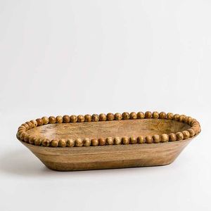 Bandeja Rectangular Festoneada de Madera de Mango en Tendencia, Plato de Madera Artesanal, Decoración Rústica para Mesa, Venta al por Mayor, Set de Regalo para el Hogar - Product Image 6