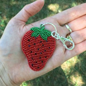 MULTI CRAFT Classic Decorative Seed Beads Eco-Friendly Handmade Customizable Christmas Keychain with Embroidery Strap - Product Image 5