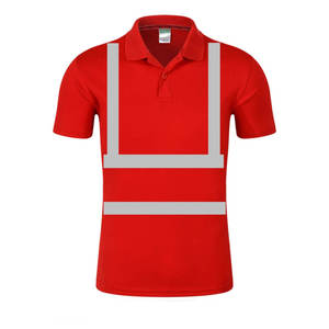 Chemises haute visibilité personnalisées à manches courtes, polo réfléchissant, vêtements de travail résistants au feu, chemise de travail FR pour la construction - Product Image 1