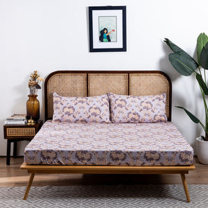 HEAVENBIRDS Parure de lit de luxe à imprimé indien, 300 fils, écologique, toutes saisons, 100 % coton, lit double, 2 taies d'oreiller, pour la maison - Product Image 1