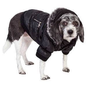 Cappotto Parka Metallico alla Moda per Animali Domestici, Abbigliamento Elegante per Animali - Product Image 1