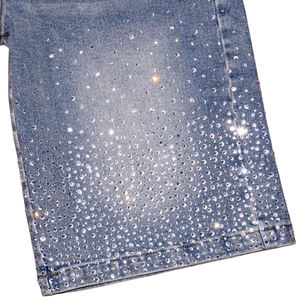 Pantalones Cortos de Mezclilla para Hombre, Estilo Vintage, Personalizados, con Pedrería, de Fabricante de Ropa Urbana - Product Image 4