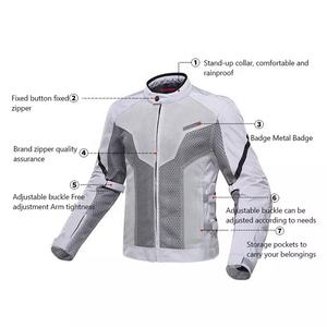 Blouson de moto d'été en textile à marque privée, fabriqué en usine, avec design léger et ventilé et protections anti-chocs CE - Product Image 1