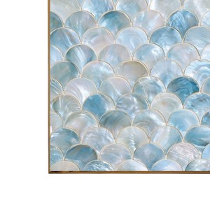 Sculpture murale artisanale exclusive en nacre texturée, coquille de palourde, art mural haut de gamme pour intérieur de luxe - Product Image 2