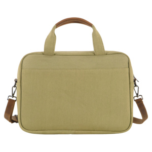 Maletín para Portátil de Lona Encerada al por Mayor con Correas de Cuero Genuino Color Caqui, Maletín Personalizado, Fabricante de Bolsos de Mensajero para Negocios - Product Image 3