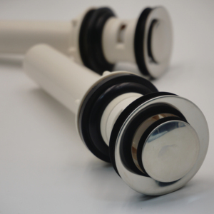 ตัวกรองท่อน้ำทิ้งแบบกด ABS และโลหะผสมสังกะสี พร้อมใช้งาน OEM ชุบโครเมียม ดีไซน์แบบดั้งเดิม เป็นมิตรกับสิ่งแวดล้อม - Product Image 1