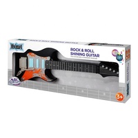 Guitarra de Juguete de Plástico Brillante para Niños con Sonido Realista, Funciona con Pilas, para Niños de 3+ Años